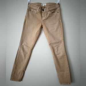 Current/Elliott beige dots jeans size 25